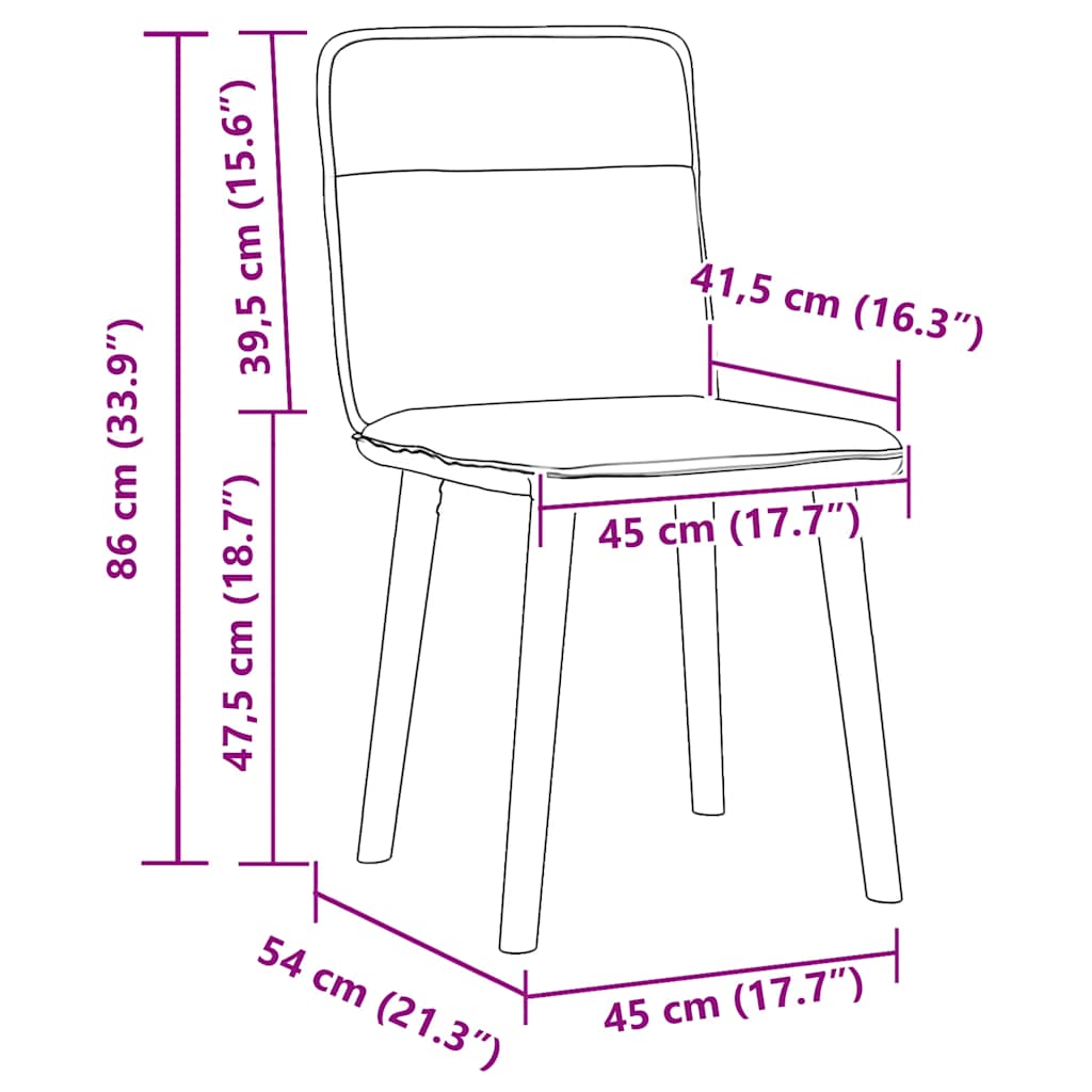 Sedie da Pranzo 2 pz Blu Jeans in Tessuto
