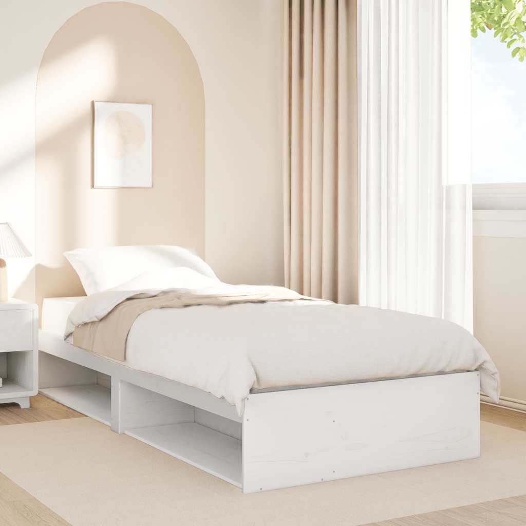 Dormeuse senza Materasso Bianca Legno Massello Pino