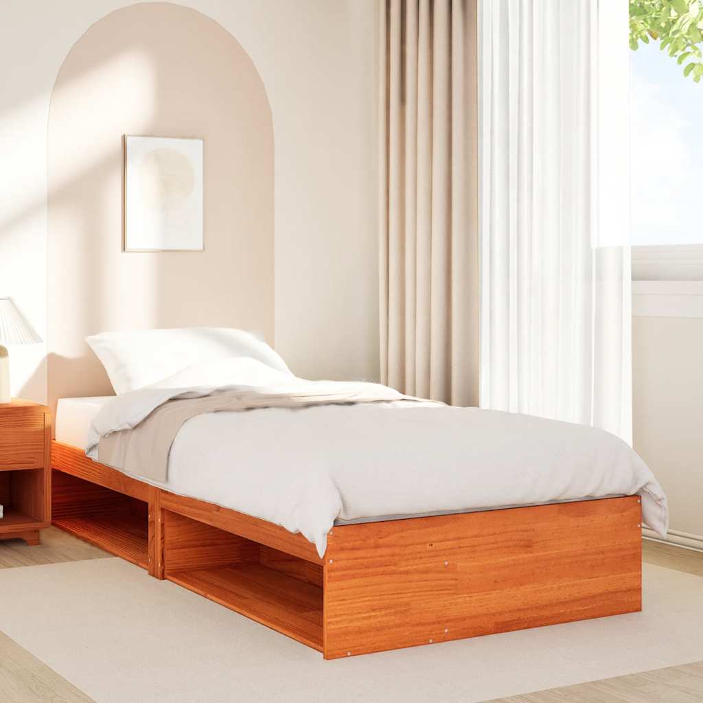 Dormeuse senza Materasso Marrone Cera Legno di Pino