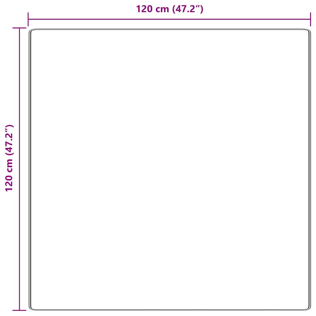 Tappeto Shaggy Antiscivolo Grigio scuro 120 x 120 cm PP