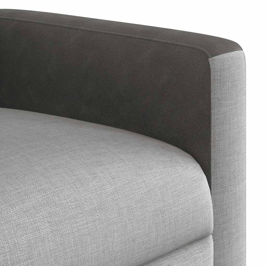 Poltrona Alzapersona Massaggi Elettrica Grigio Nuvola Tessuto