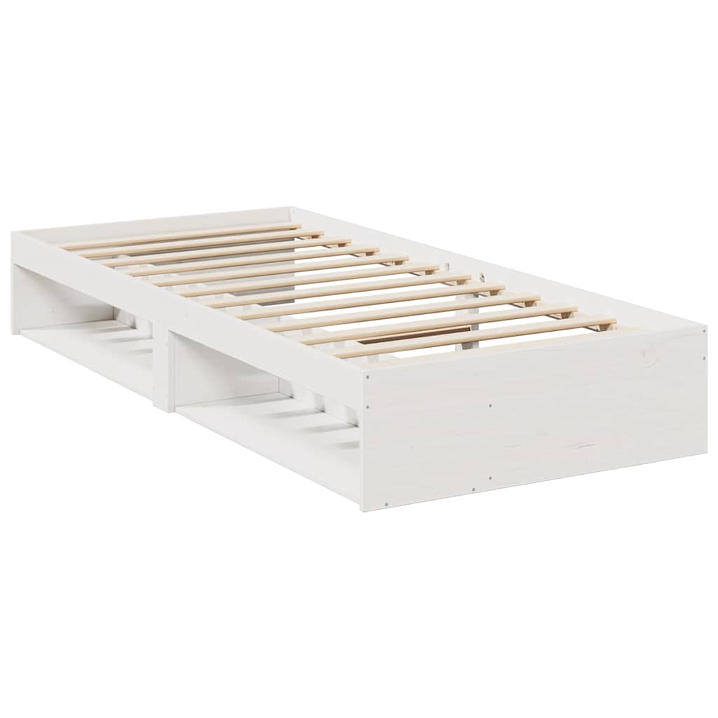 Dormeuse con Materasso Bianco 100x200 cm Legno Massello Pino | homemem39