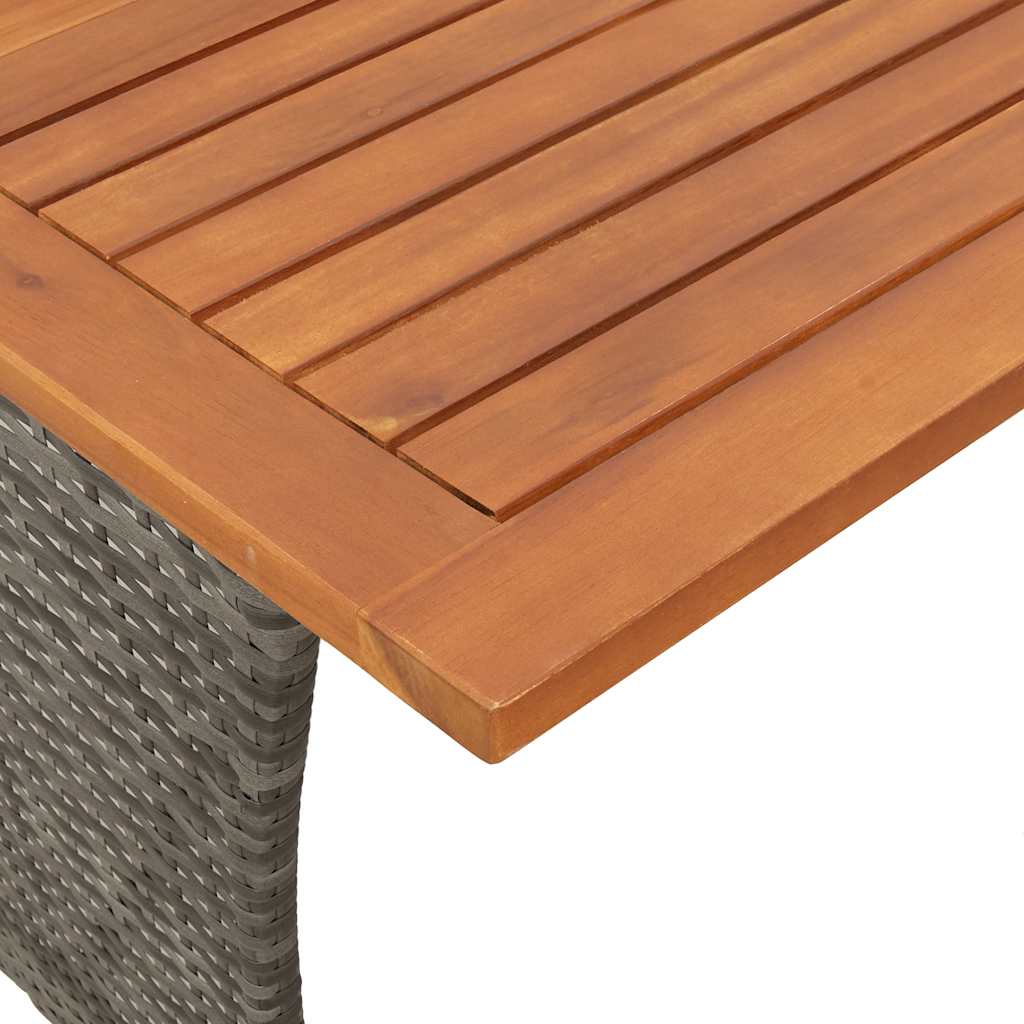 Set da Pranzo da Giardino 3 pz con Cuscini in Polyrattan Grigio | homemem39