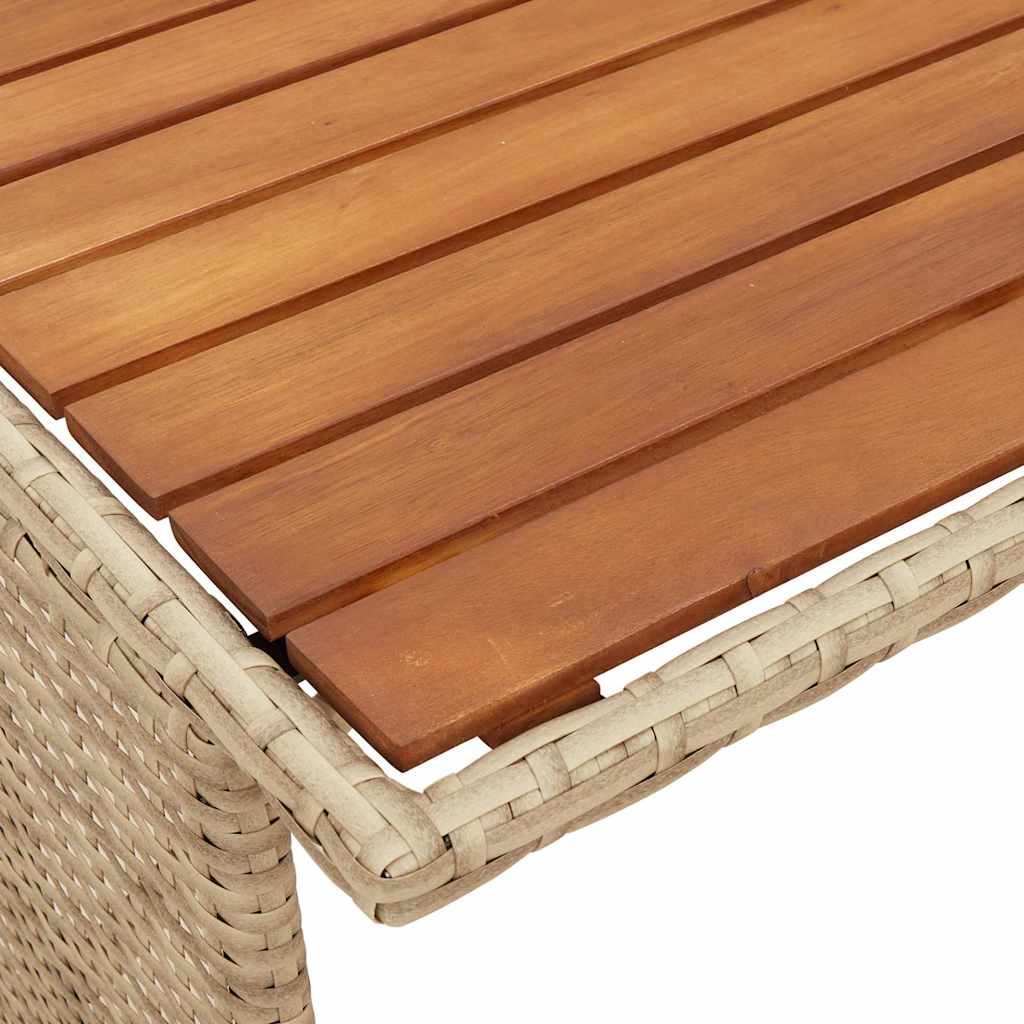 Set da Pranzo da Giardino 3 pz con Cuscini Beige in Polyrattan | homemem39