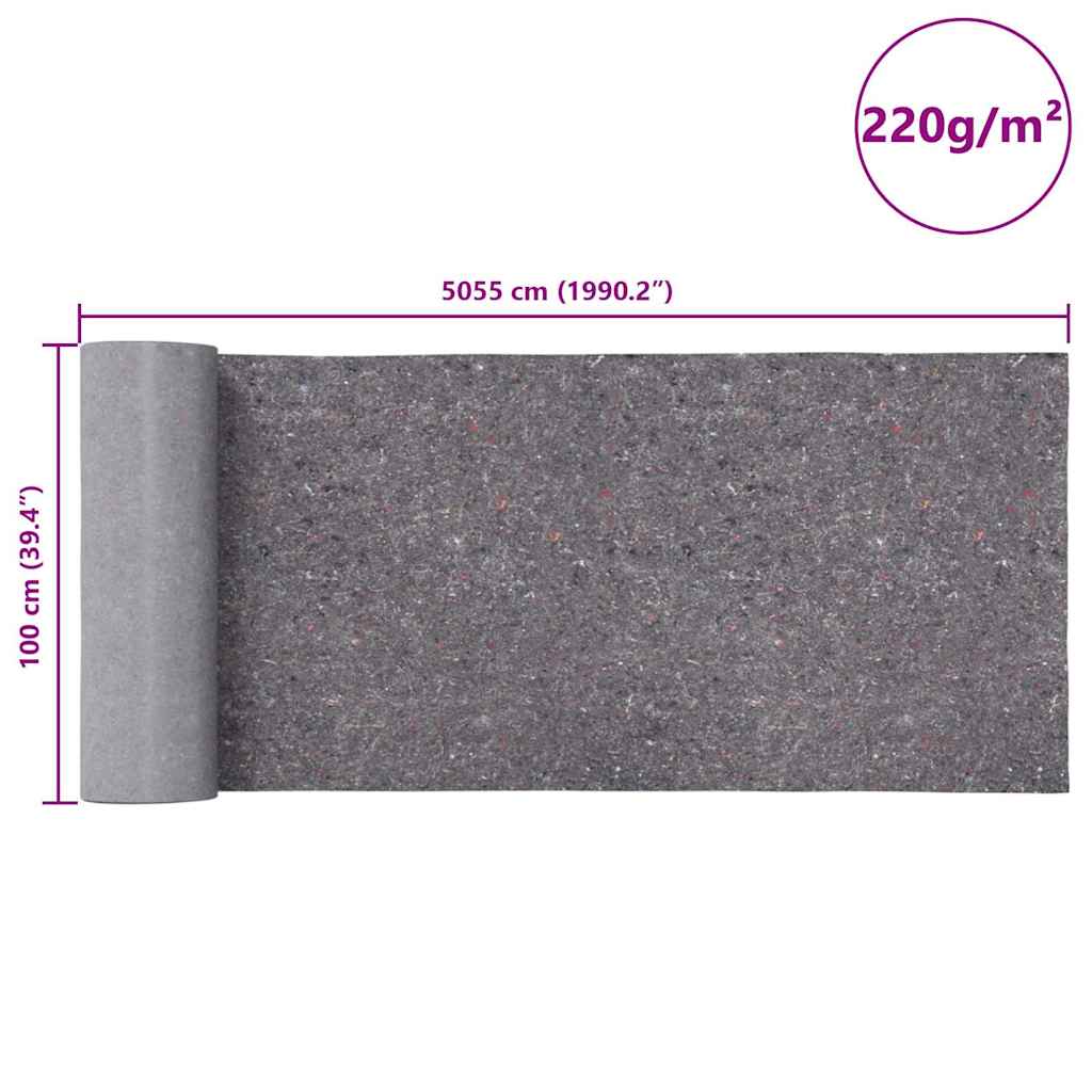Pile Antiscivolo da Pittore 2 pz 50 m 220 g/m² Grigio - homemem39