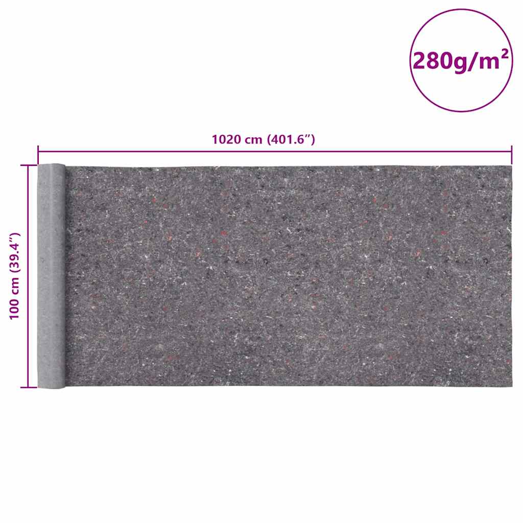 Pile Antiscivolo da Pittore 2 pz 10 m 280 g/m² Grigio | homemem39