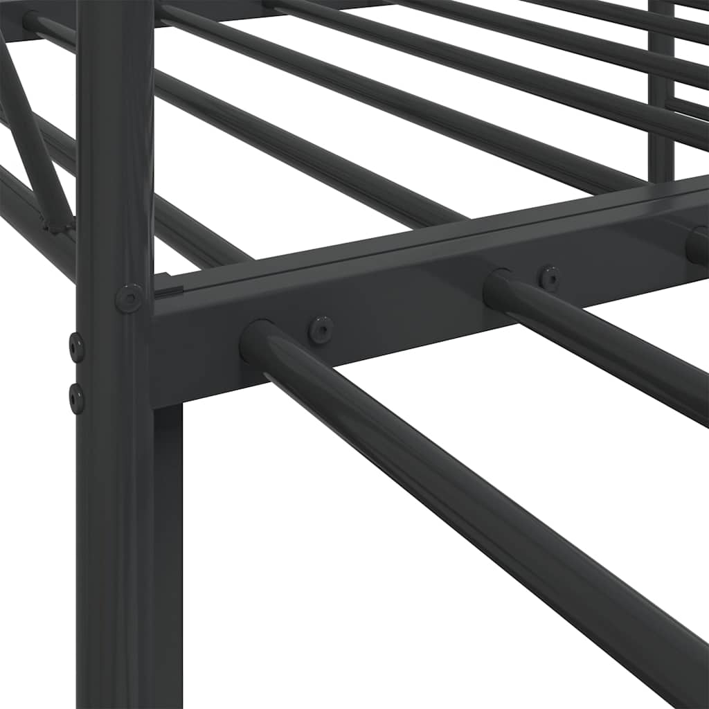 Divano Letto Estraibile senza Materasso Nero 90x190 cm Acciaio | homemem39