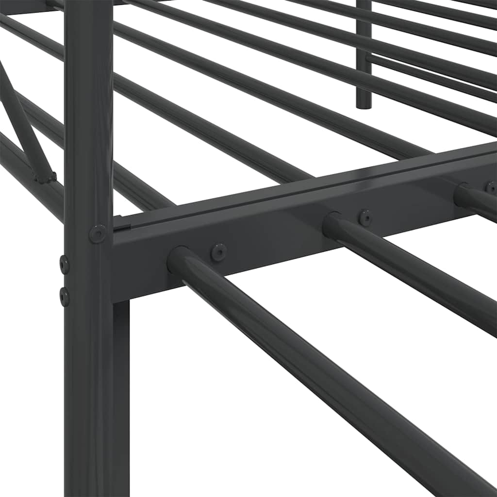 Divano Letto Estraibile senza Materasso Nero 100x200 cm Acciaio | homemem39