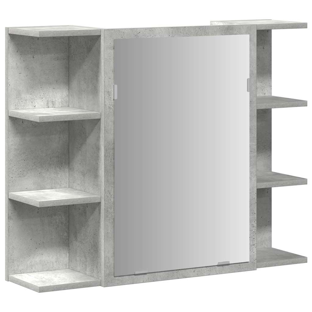 Set Mobili da Bagno 4 pz Grigio Cemento in Legno Multistrato | homemem39