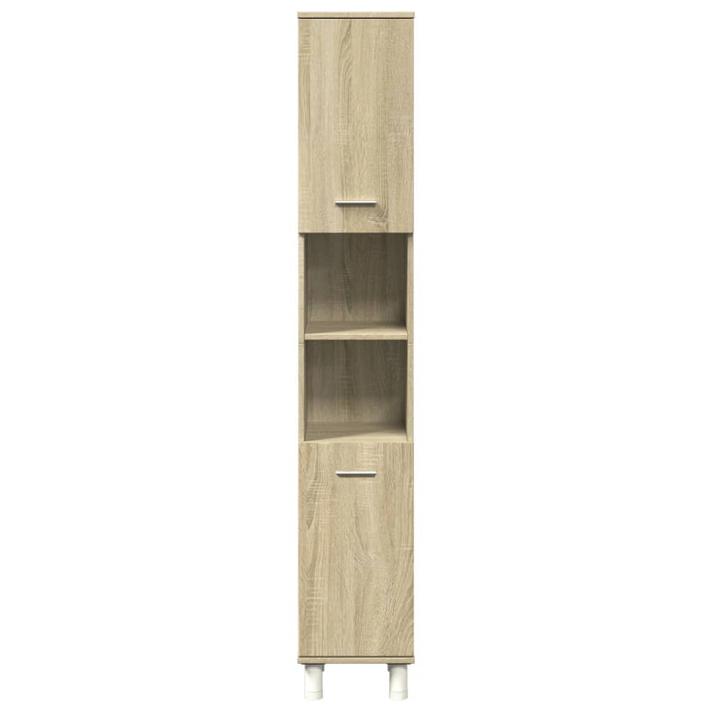 Set Mobili da Bagno 4 pz Rovere Sonoma in Legno Multistrato | homemem39