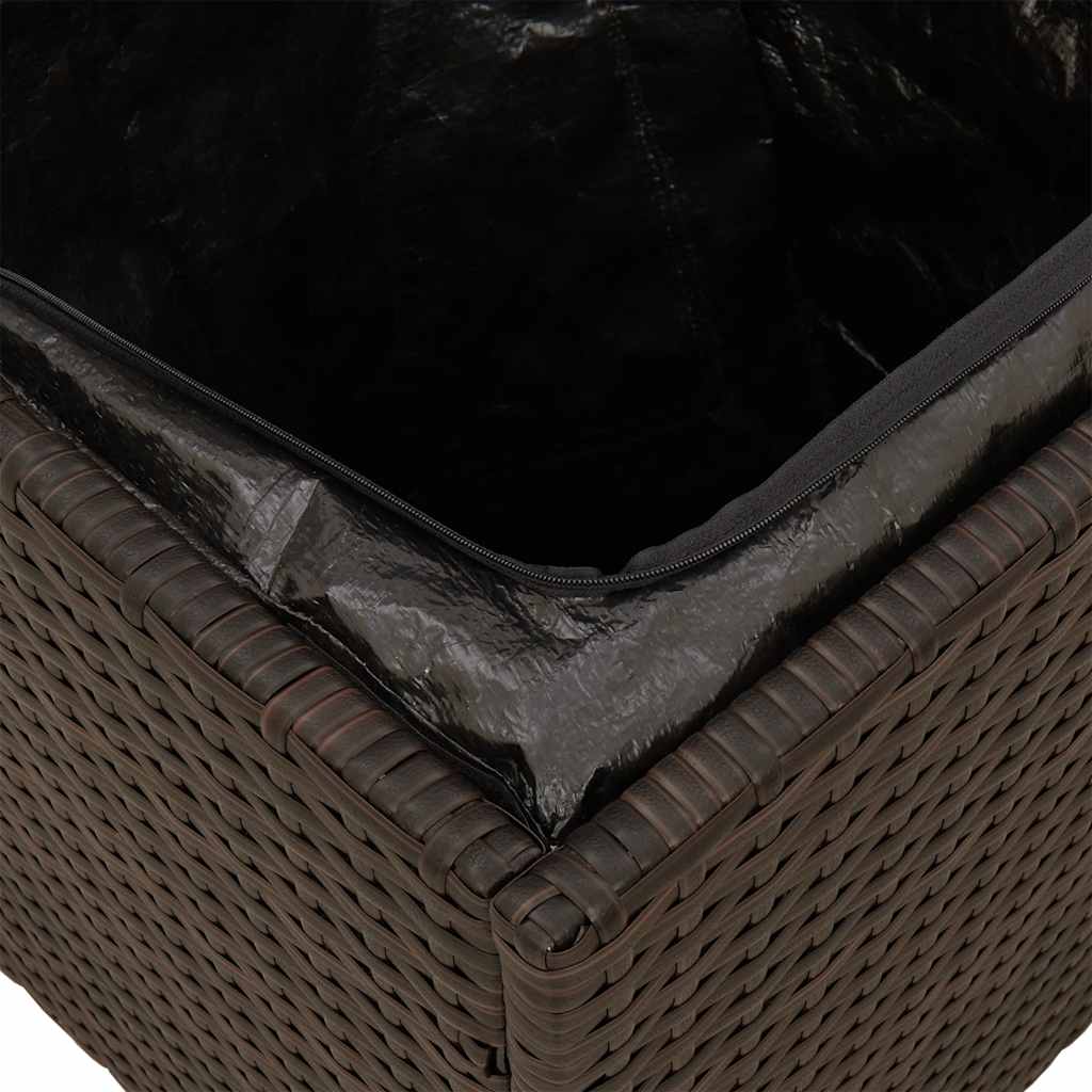 Sgabelli Giardino con Cuscini 2pz Marrone 40x40x43cm Polyrattan - homemem39