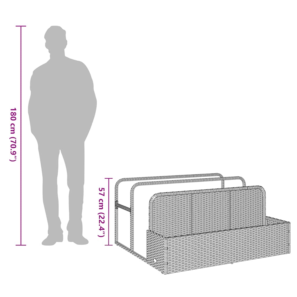 Galleggiante a Bordo Piscina Grigio Chiaro 110x100x57 cm - homemem39