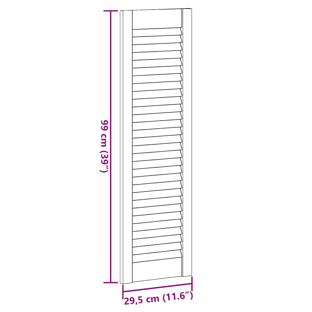 Anta con Design a Lamelle 99x29,5 cm in Legno di Pino | homemem39