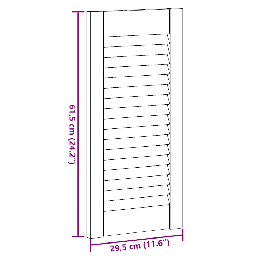 Ante a Lamelle 4 pz Bianche 61,5x29,5 cm
