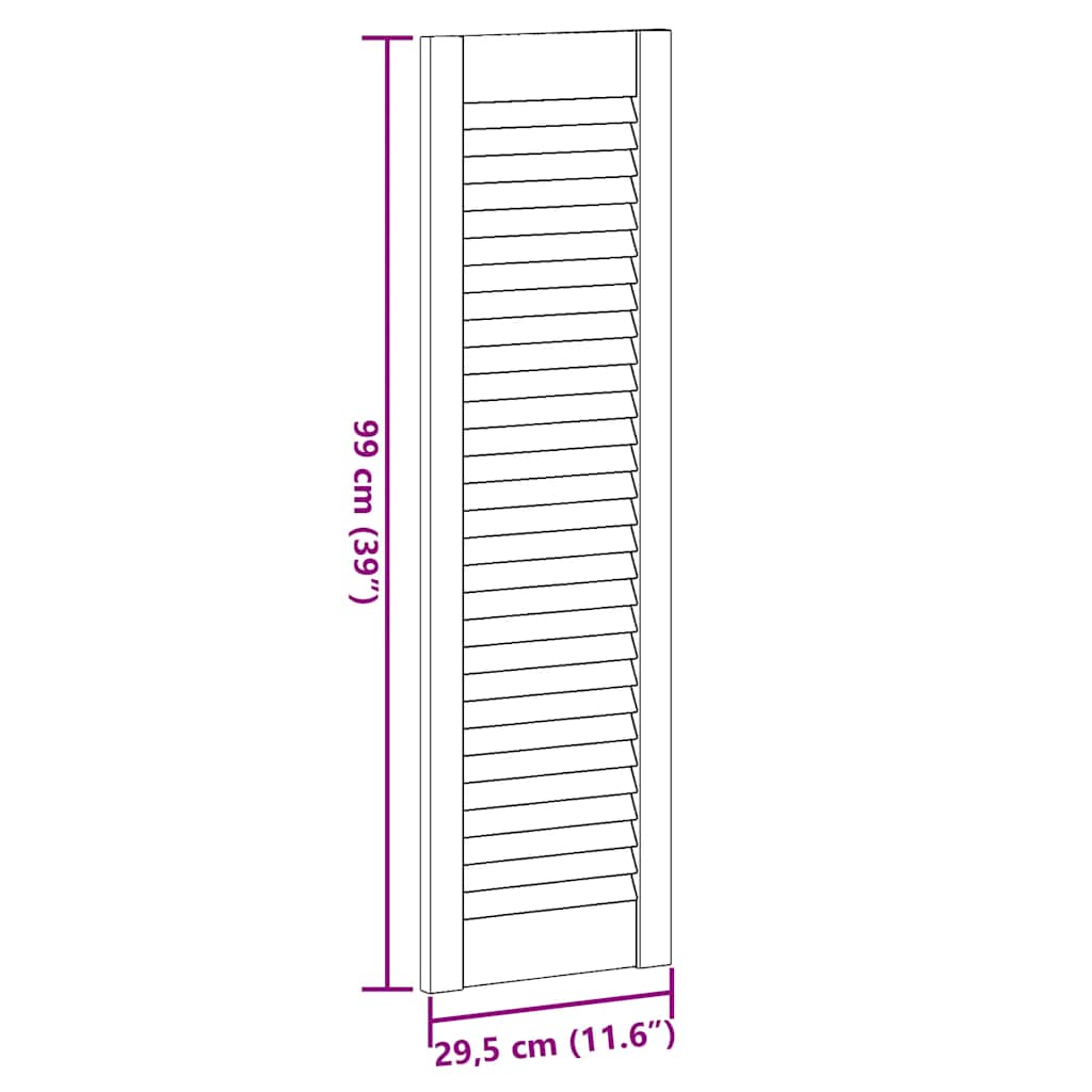 Ante a Lamelle 2 pz Bianche 99x29,5 cm | homemem39
