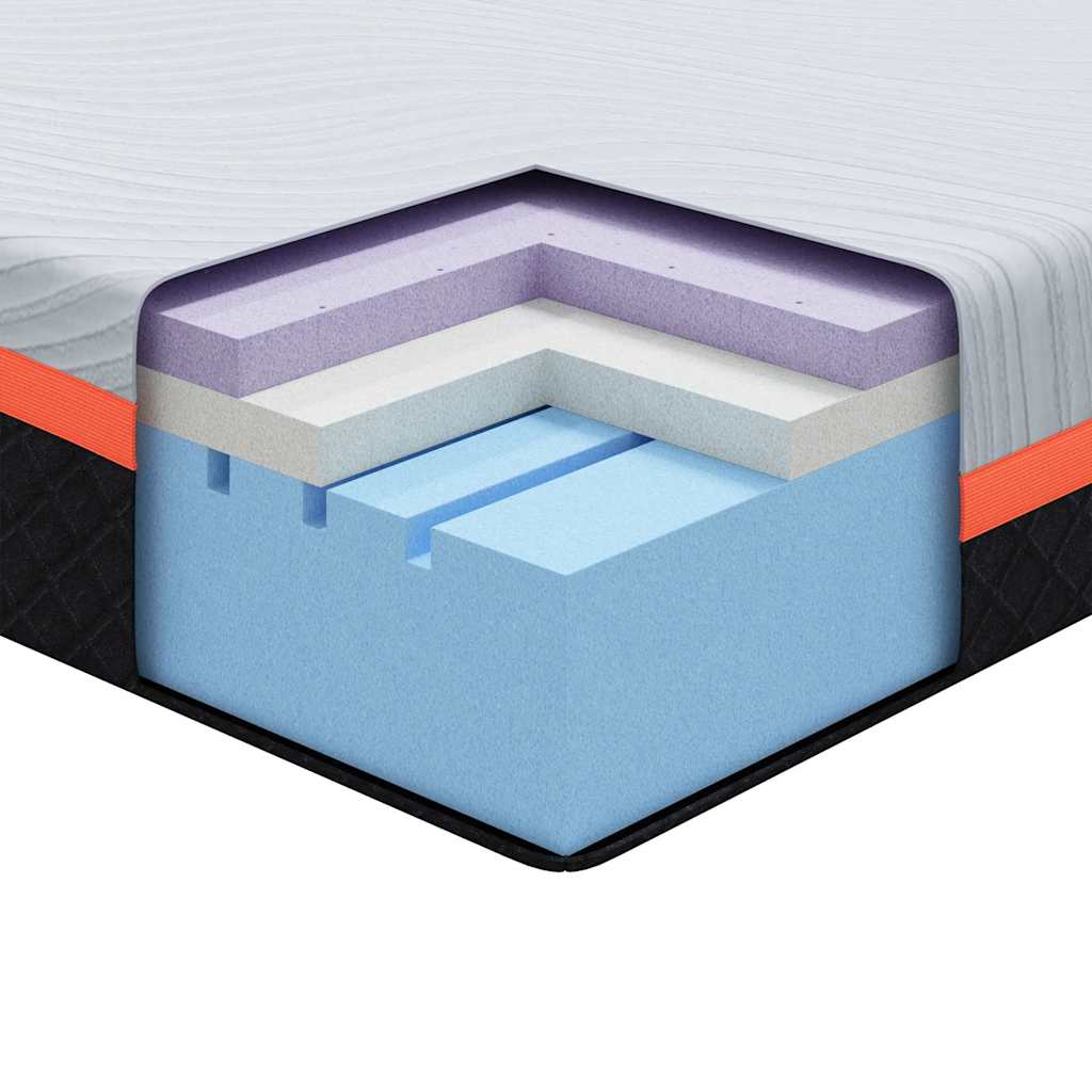 Materasso Bianco e Grigio 80 x 160 cm Schiuma