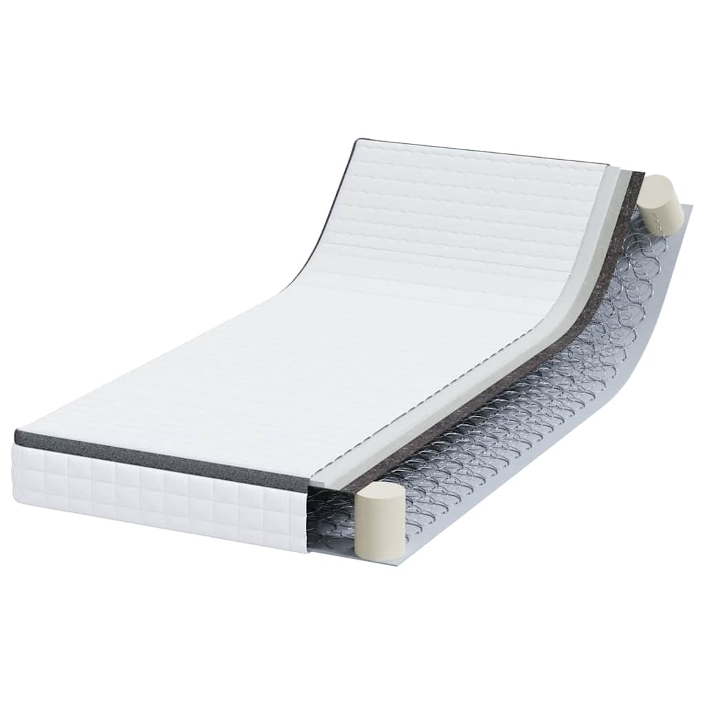Materasso Morbido medio 90 x 190 cm Bianco e Grigio | homemem39