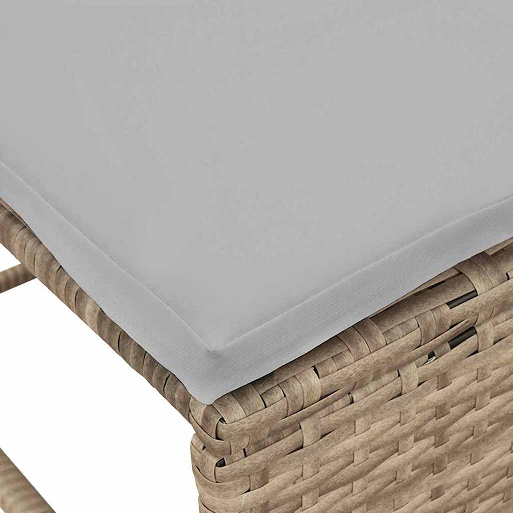 Set Divano da Giardino 6 pcs Beige e Grigio Chiaro polyrattan