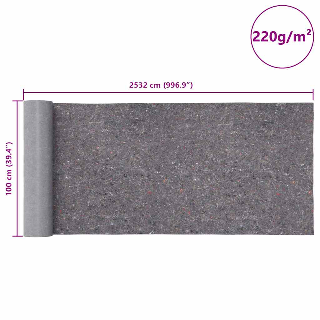 Telo Protettivo per Pittori Antiscivolo 25 m 220 g/m² Grigio | homemem39