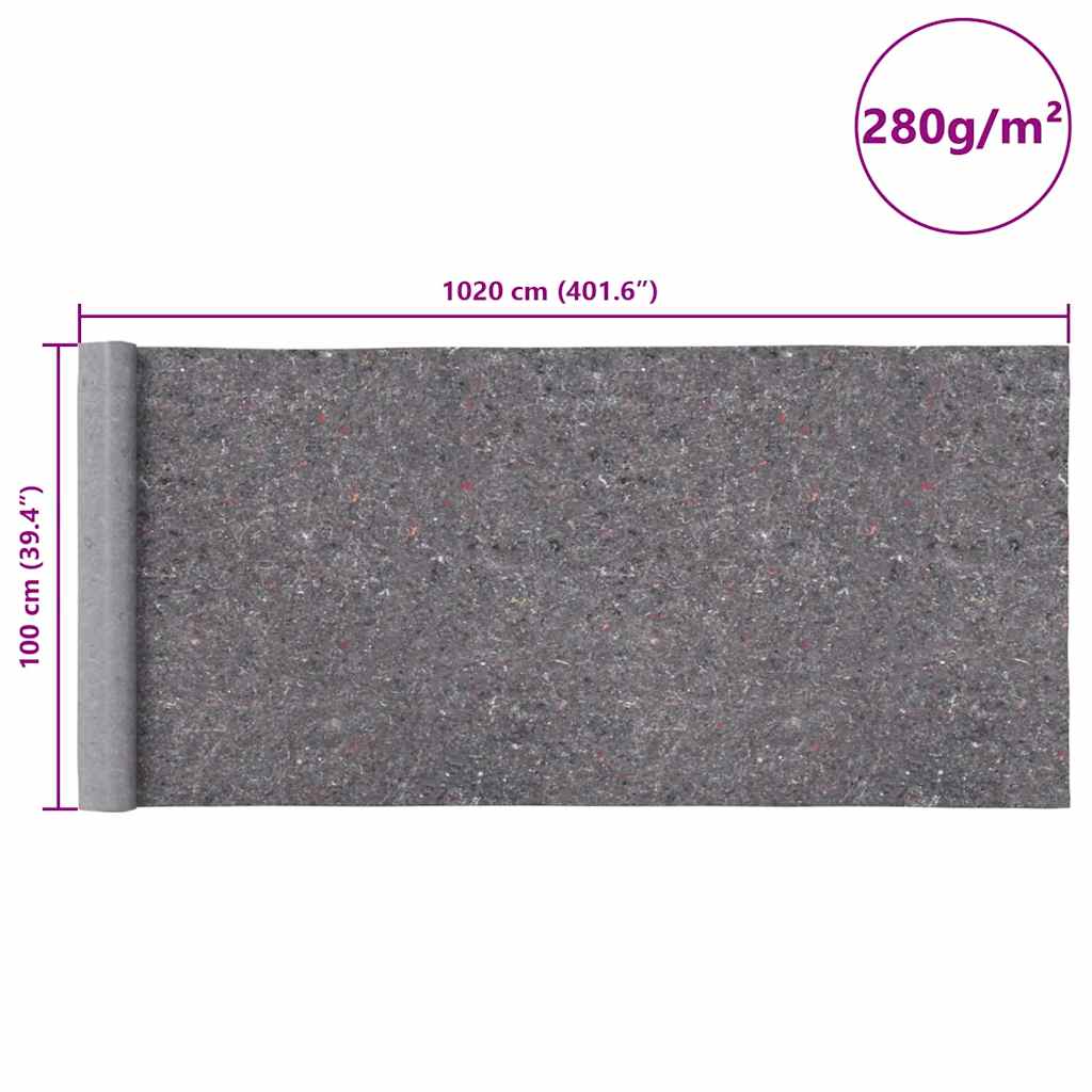 Telo Protettivo per Pittori Antiscivolo 10 m 280 g/m² Grigio | homemem39