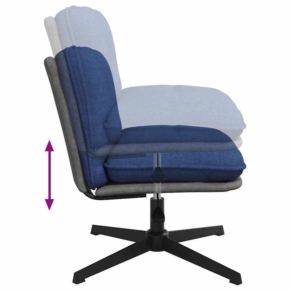 Sedia da Ufficio Girevole Blu in Tessuto
