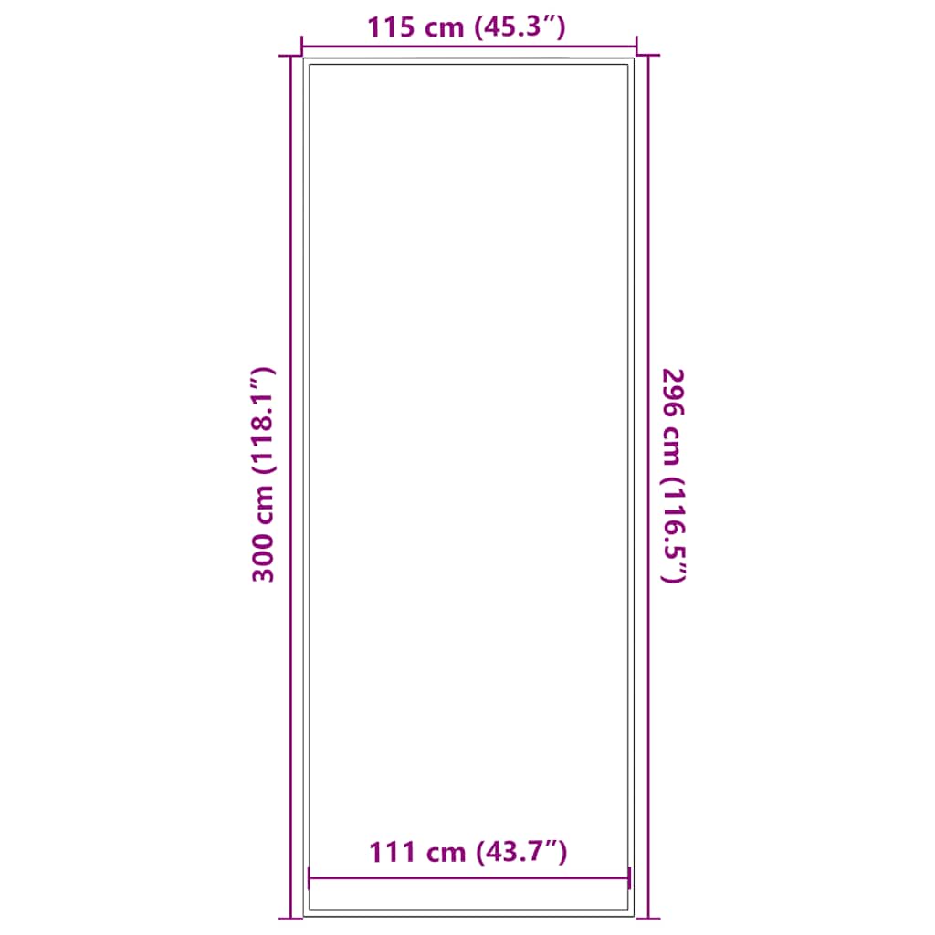 Zerbino Antracite 115x300 cm | homemem39