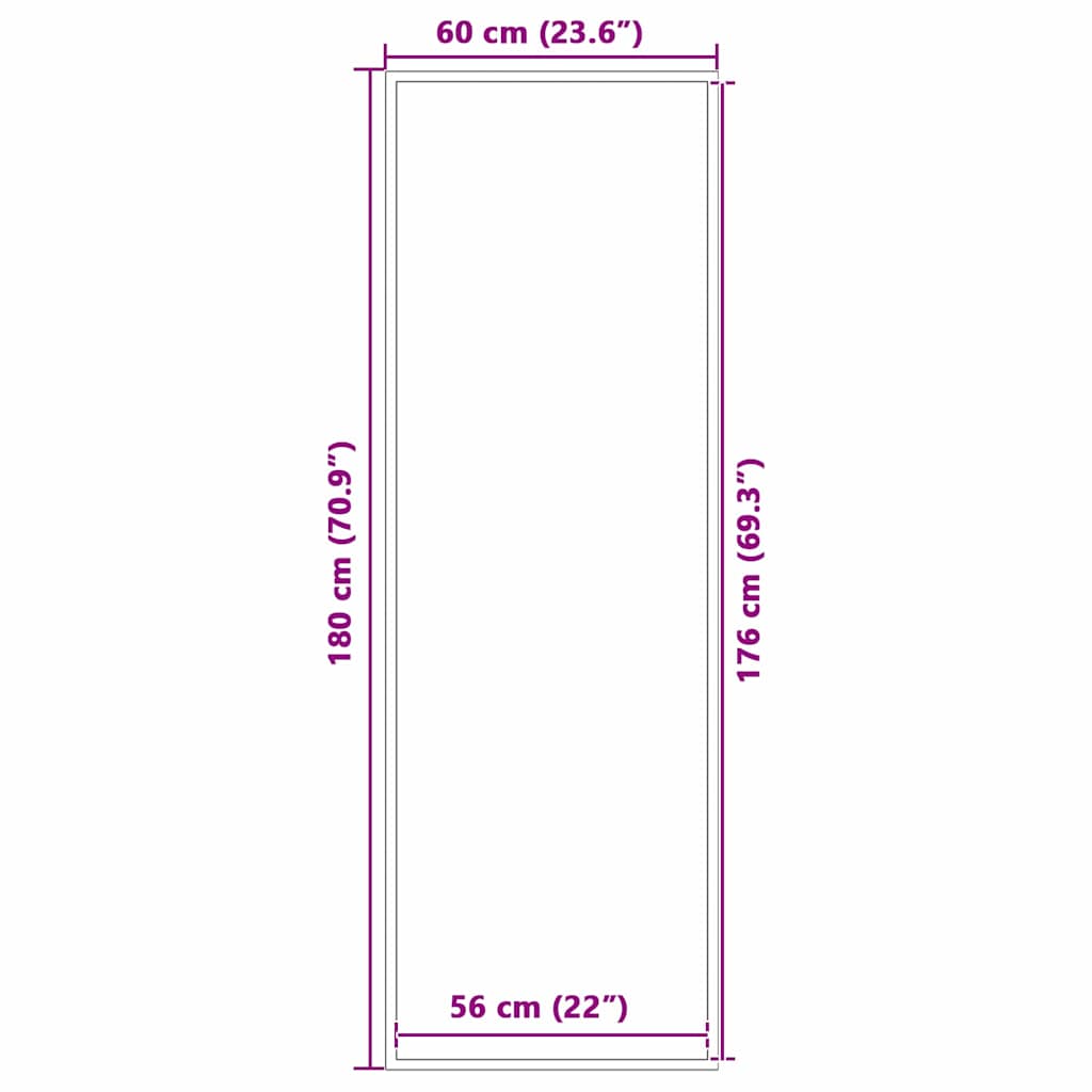 Tappetino Nero 60 x 180 cm Polipropilene | homemem39