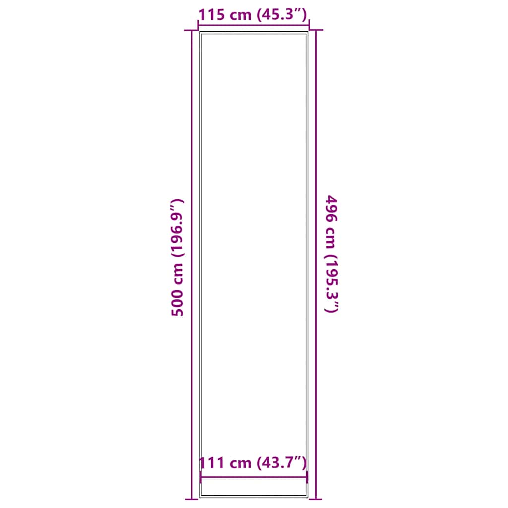 Zerbino Nero 115x500 cm | homemem39