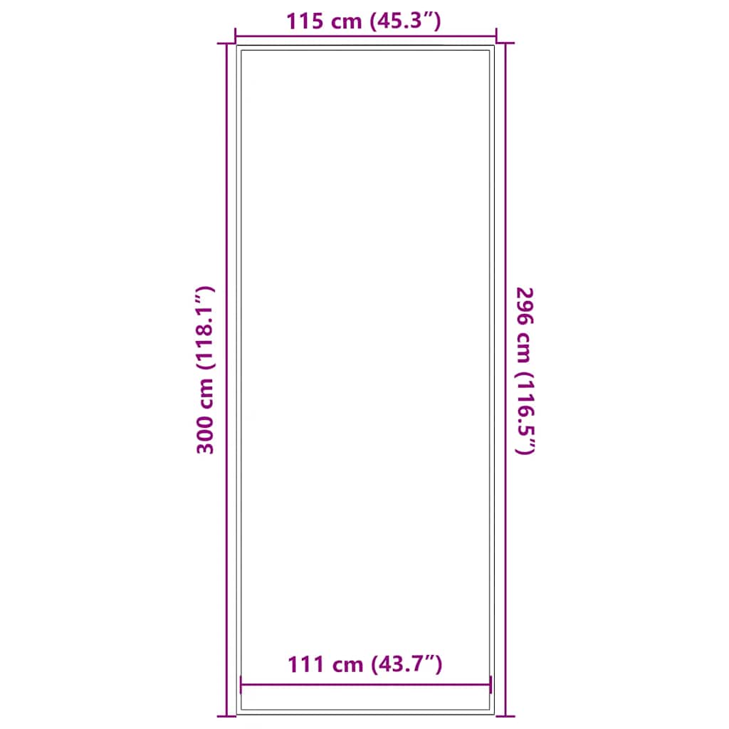 Zerbino Antracite 115x300 cm | homemem39