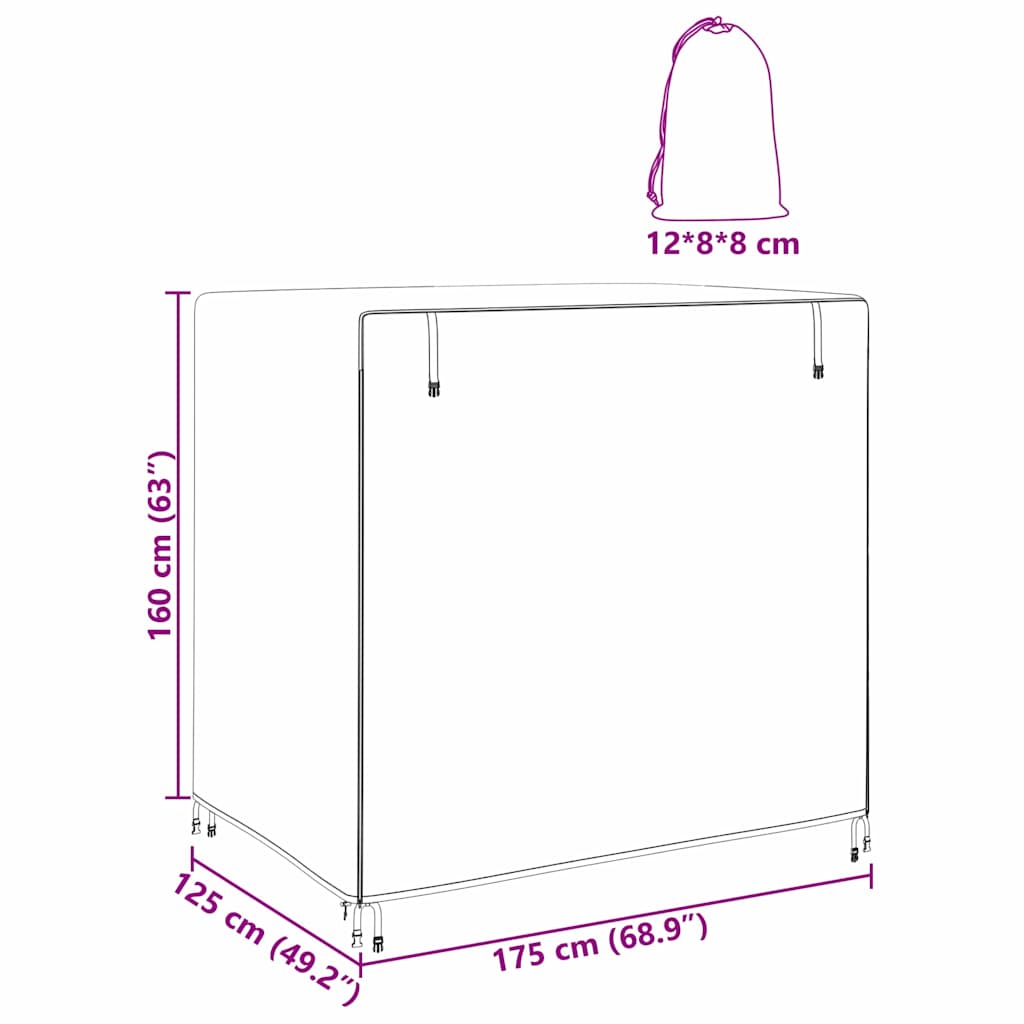 Copertura per dondolo da esterno Nero