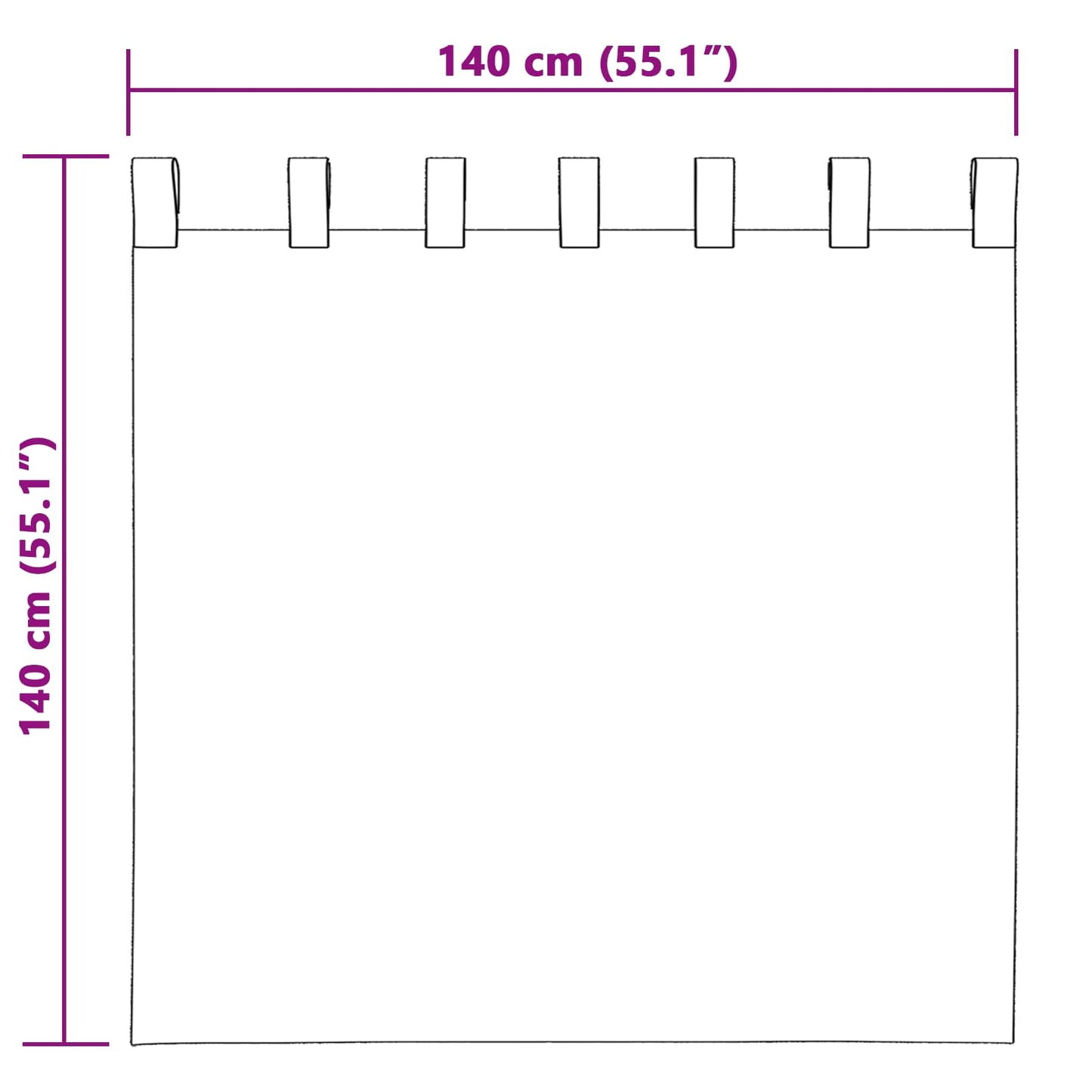 Tende oscuranti 2 pcs Rosa scuro 140 x 140 cm Velluto | homemem39