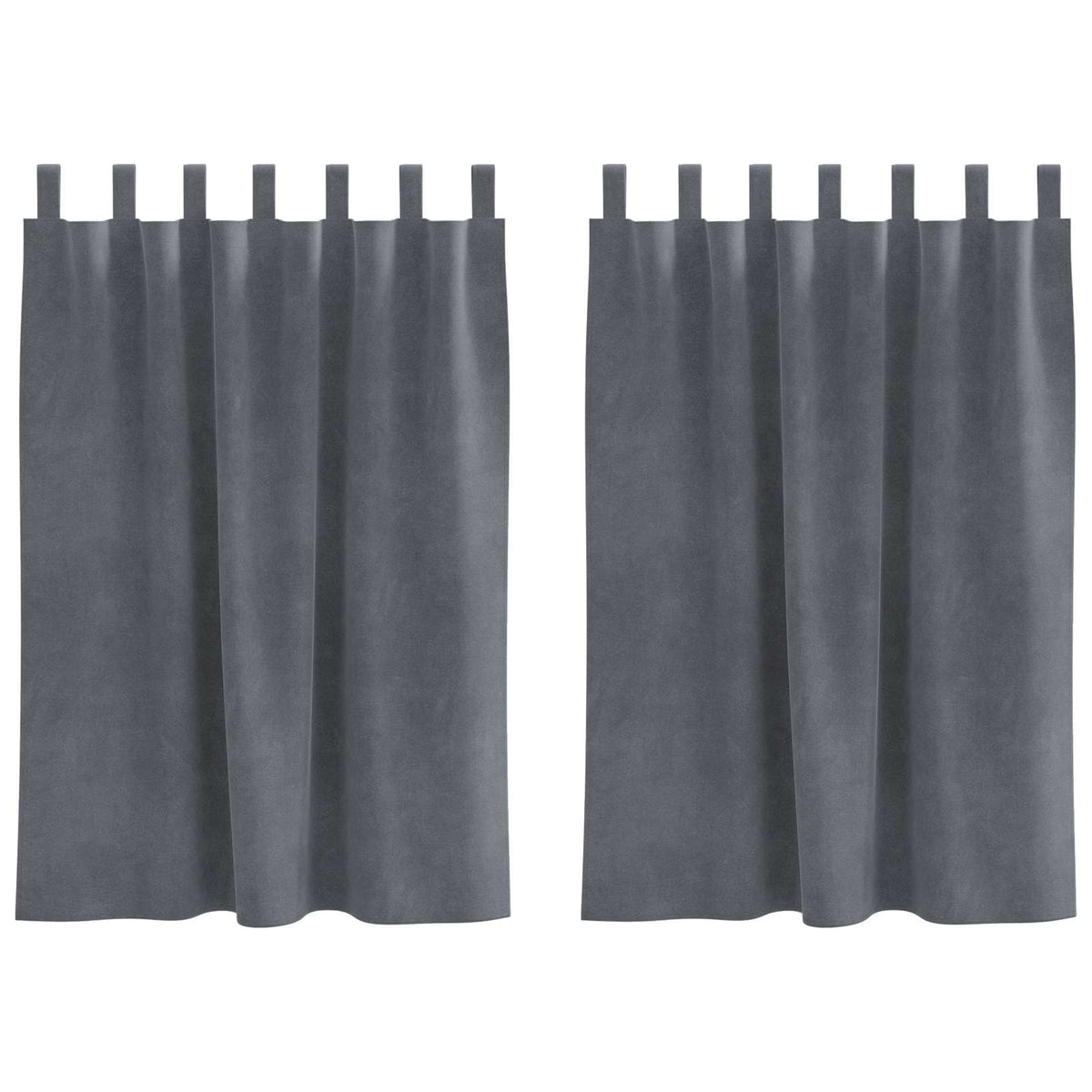 Tende oscuranti 2 pz Grigio chiaro 140 x 140 cm Velluto | homemem39