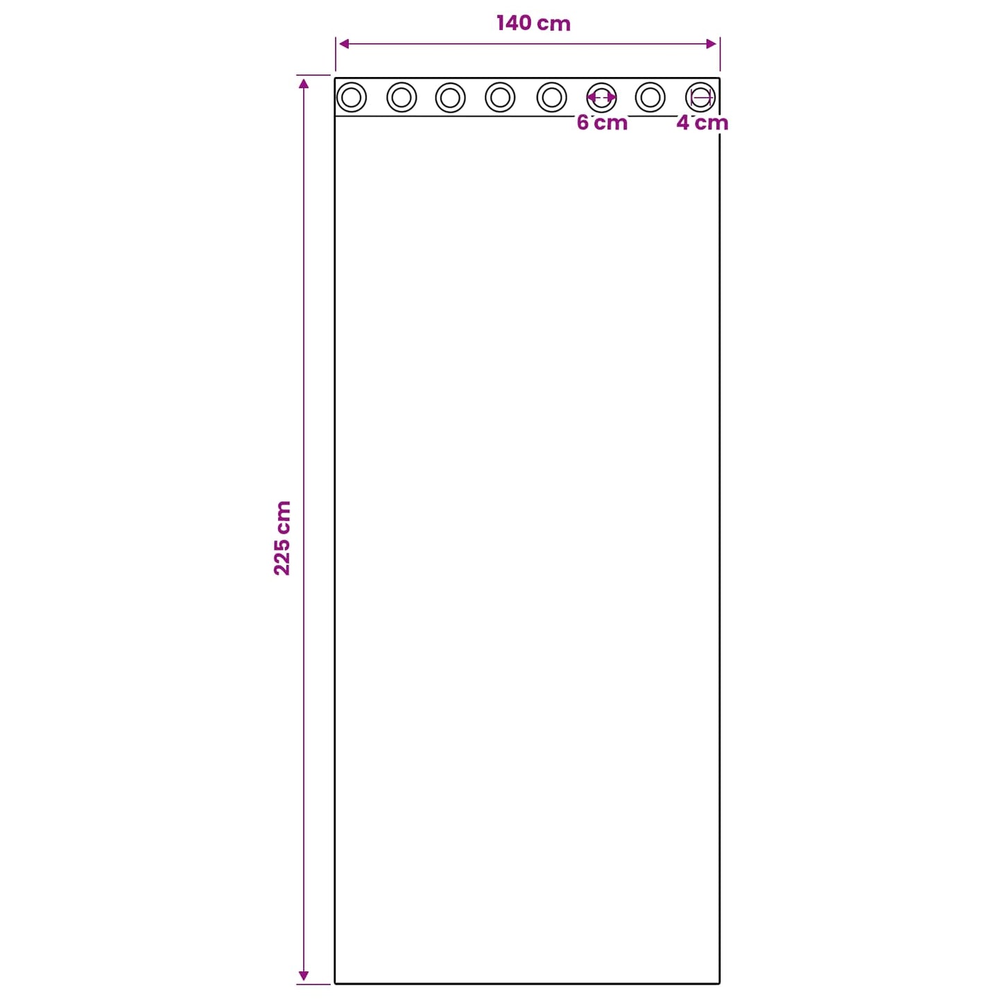 Tende Blackout con Anelli 2 pz Rosa Vivo 225 x 140 cm | homemem39