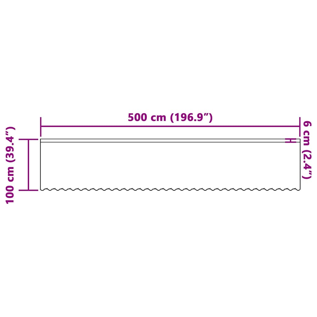 Tenda in Pizzo con tende Bianco 100 x 500 cm Poliestere