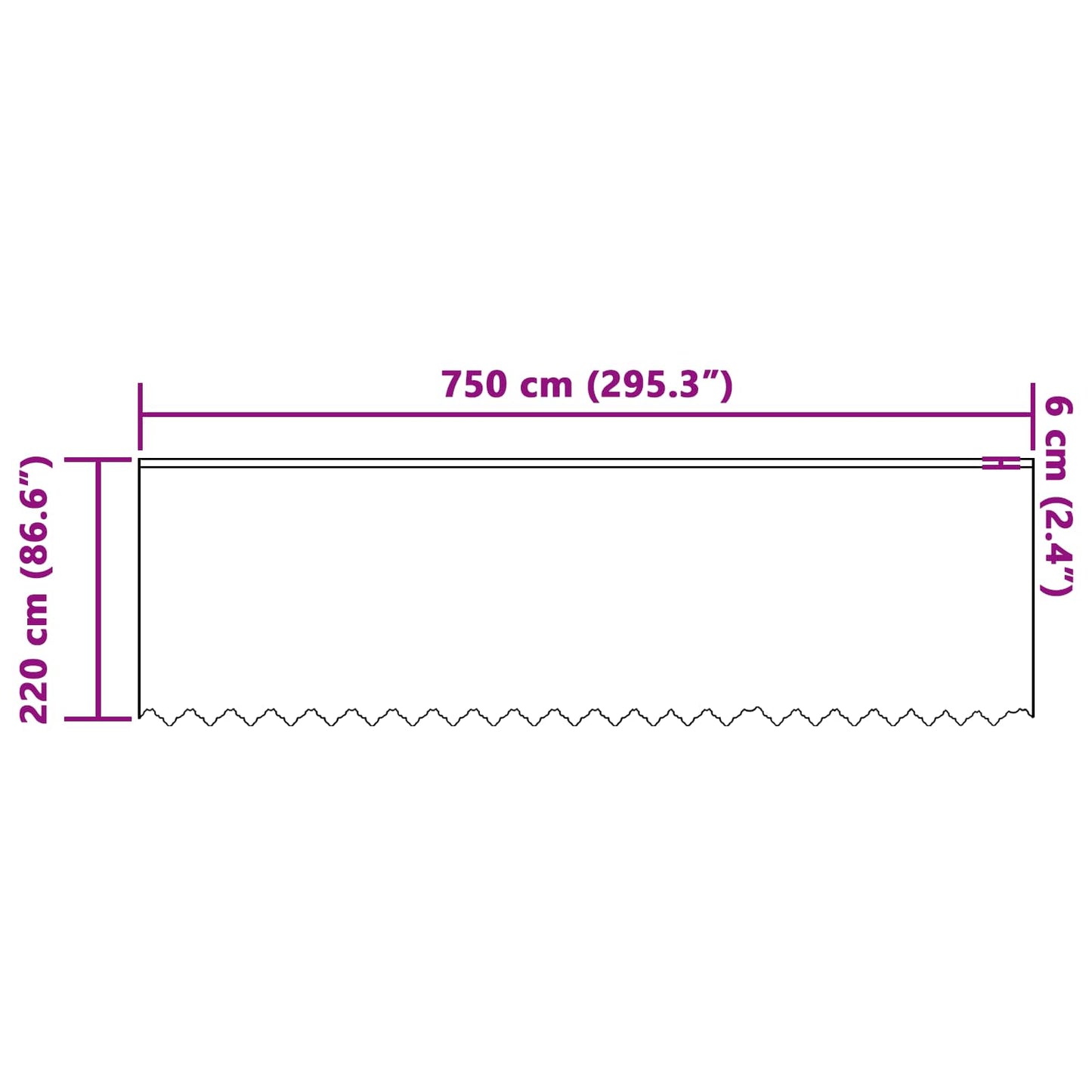Tenda in Pizzo con tende Bianco 220 x 750 cm Poliestere | homemem39
