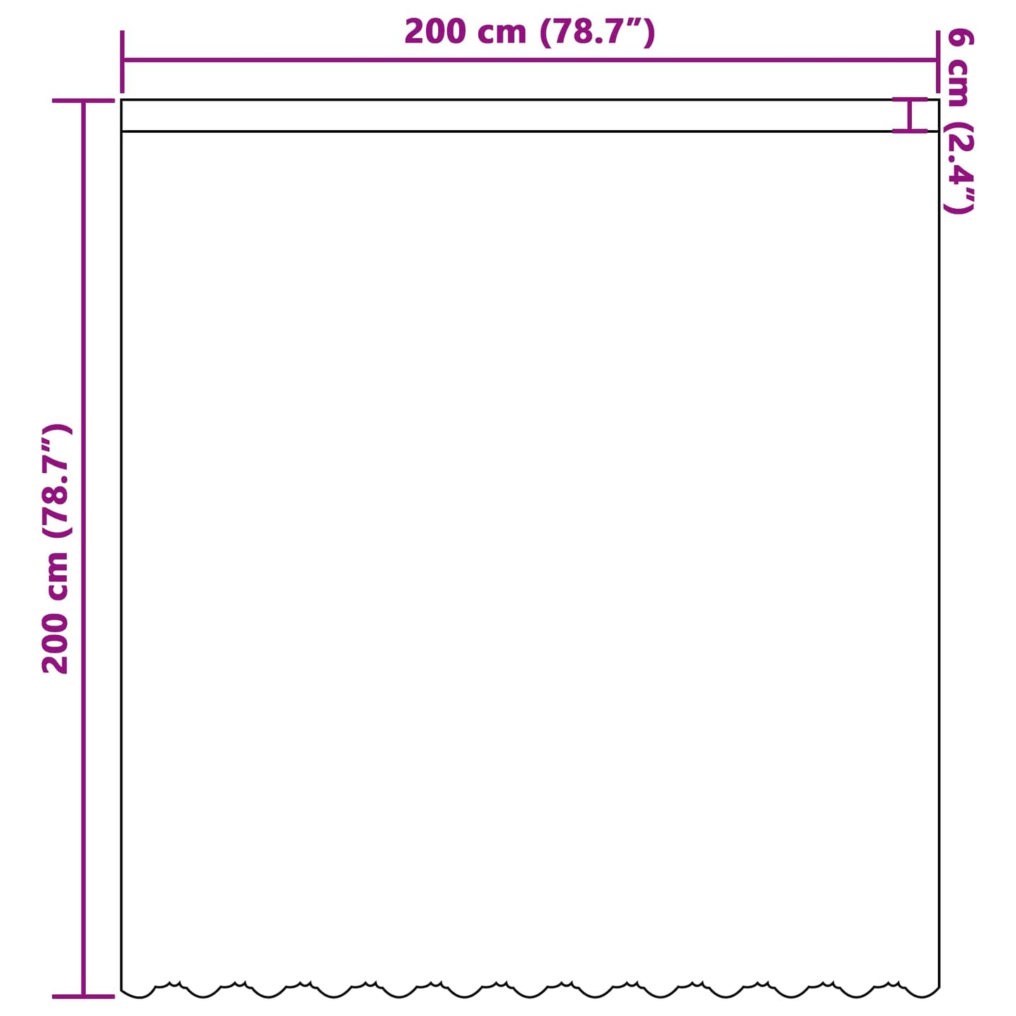 Tenda in Pizzo con tende Bianco 200 x 200 cm Poliestere