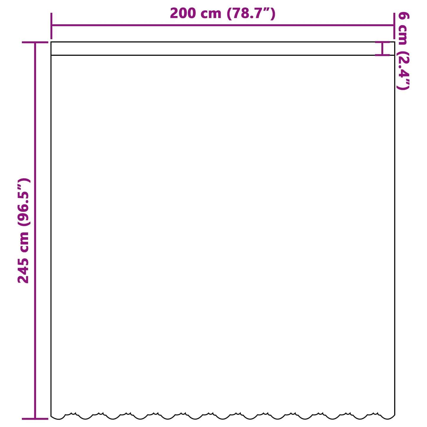 Tenda in Pizzo con tende Bianco 245 x 200 cm Poliestere | homemem39