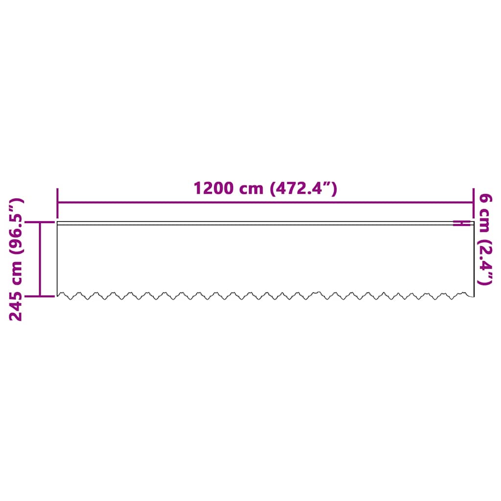 Tenda in Pizzo con tende Bianco 245 x 1200 cm Poliestere