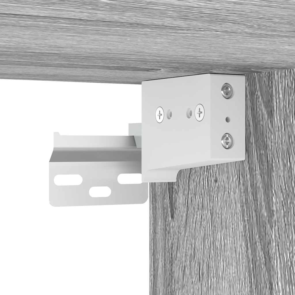 Comodino a Muro Grigio Sonoma 38x34x40 cm - homemem39