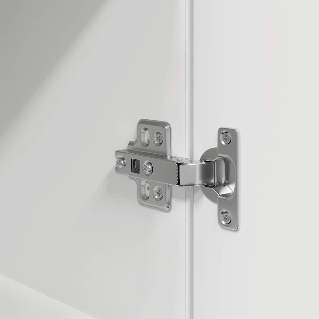 Comodino Bianco 39x35x65 cm in Legno Multistrato - homemem39