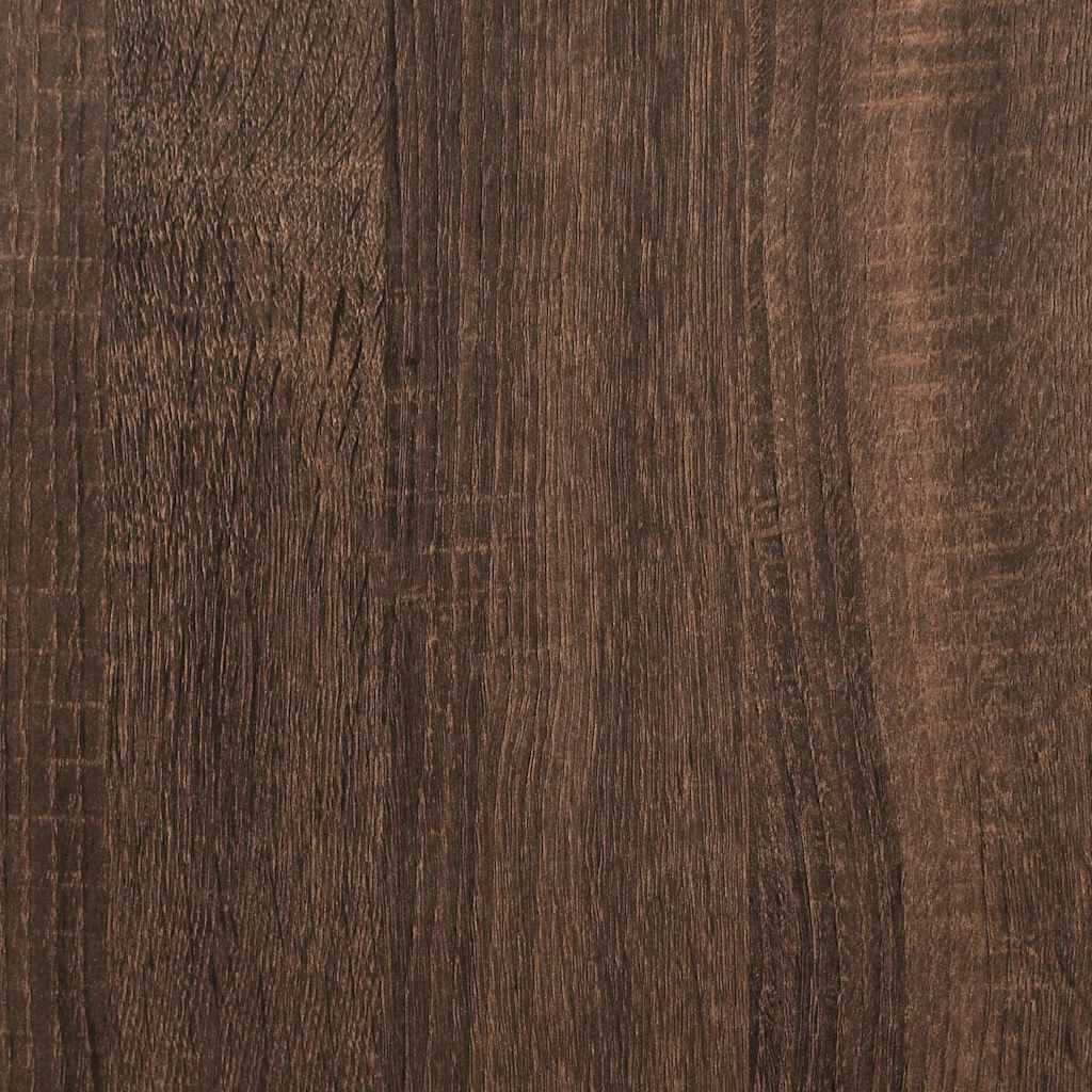 Tavolo Consolle con Cassetti Rovere Marrone 85,5x38,5x74,5 cm