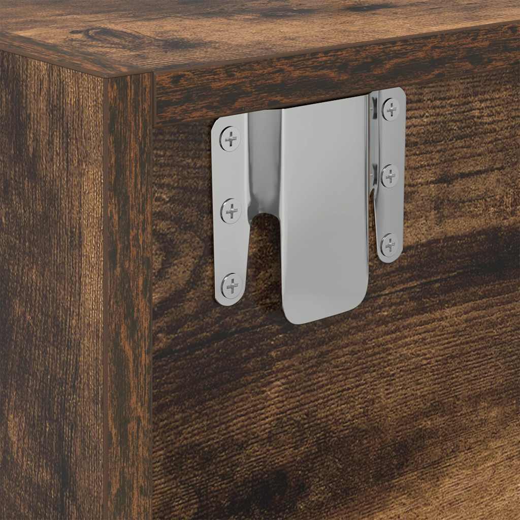 Mobile TV Rovere Fumo 100x31x25,5 cm in Legno Multistrato - homemem39