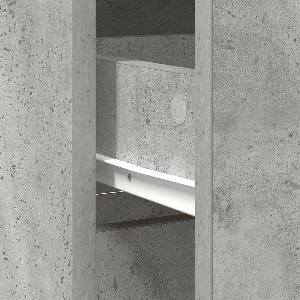 Credenza con Cassetto Grigio Cemento 80x34x76 cm in Truciolato - homemem39