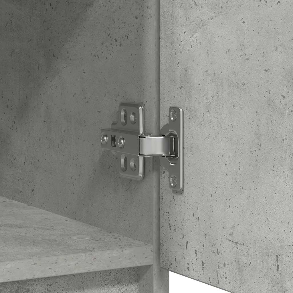 Credenza con Cassetto Grigio Cemento 71x35x65 cm in Truciolato - homemem39