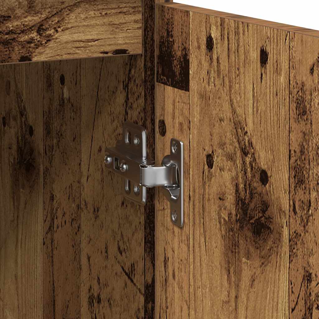 Credenza Legno Antico 29,5x34x76 cm in Legno Multistrato