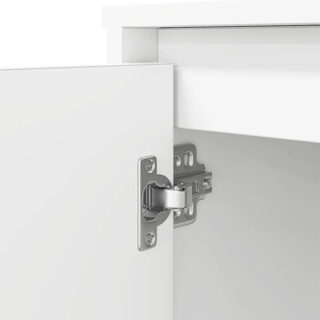 Scrivania Bianca 120x42x76 cm in Legno Multistrato | homemem39