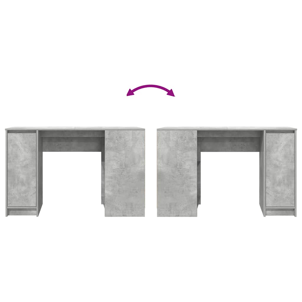 Scrivania Grigio Cemento 120x42x76 cm in Legno Multistrato