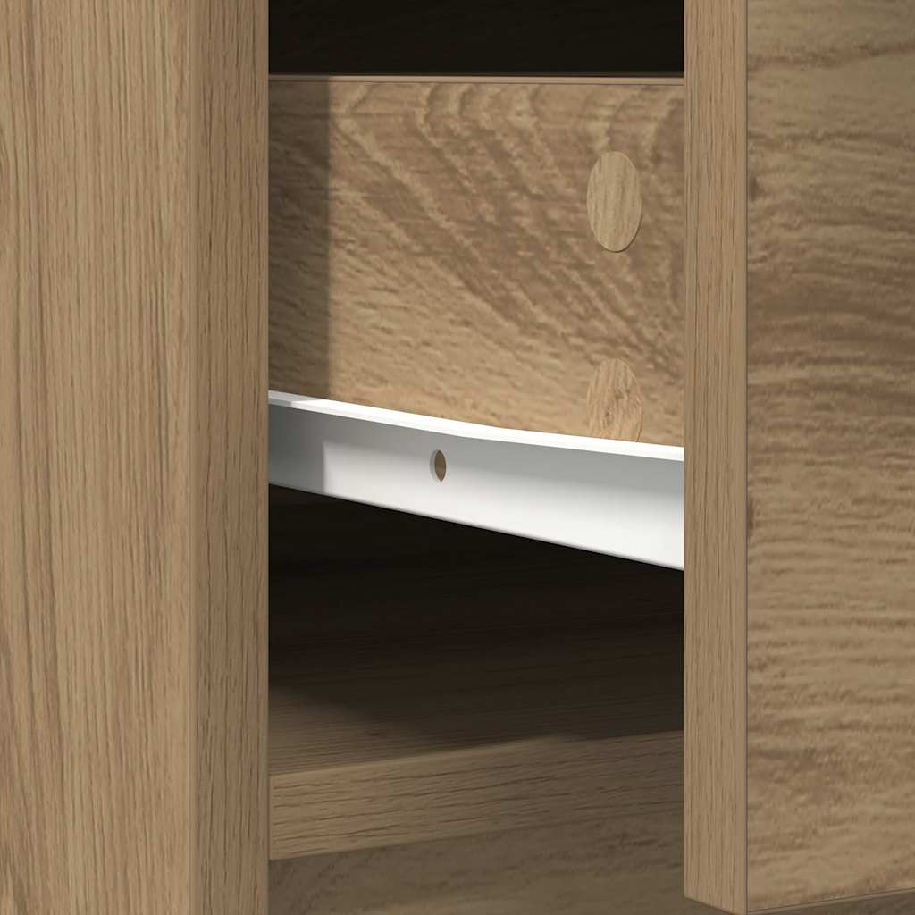 Credenza con Cassetti e Ante Rovere Artigianale 73x31x90 cm