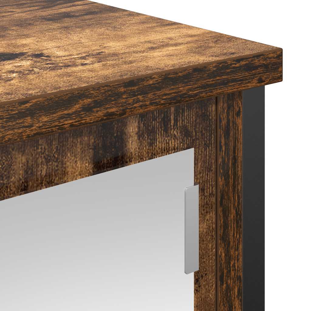 Pensile da Bagno con Specchio Rovere Fumo 50x21x60 cm | homemem39