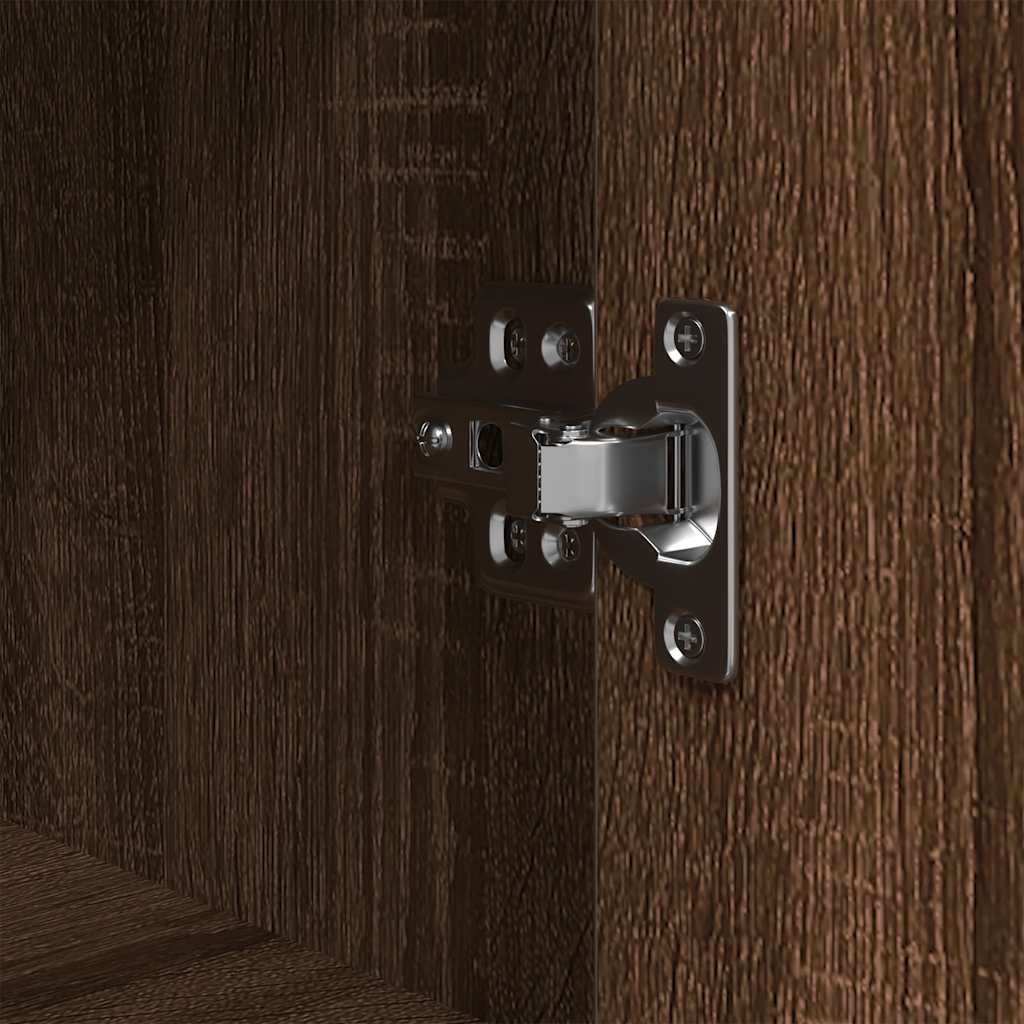 Mobile da Bagno con Ripiani Rovere Marrone 76,5x35x95 cm | homemem39